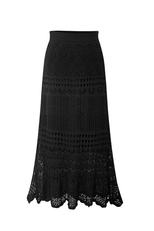 Crochet maxi skirt