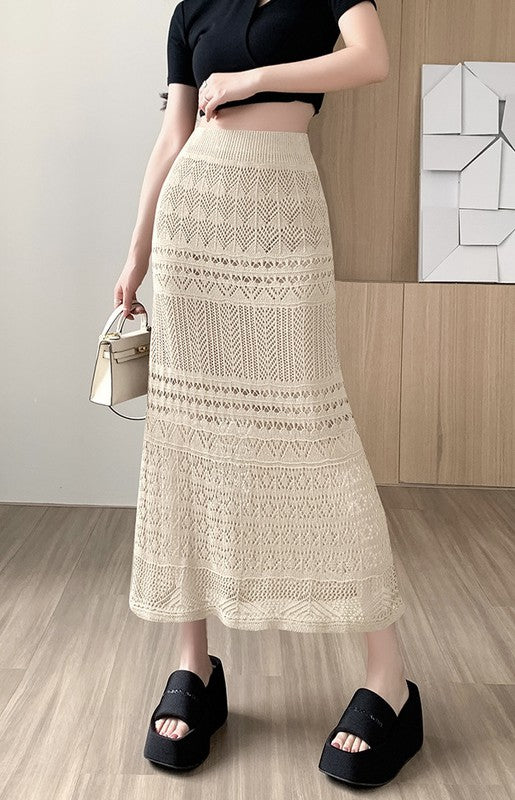 Crochet maxi skirt