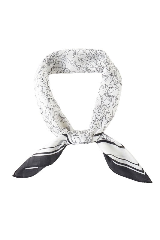 Floral Print Square Scarf