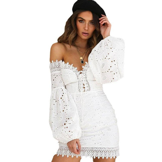 Women's White Lace Dress